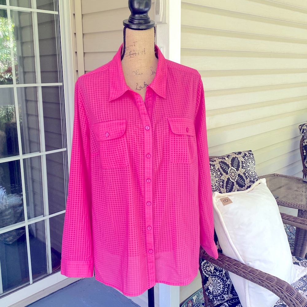 Womens XL Christopher & Banks Button Up Shirt